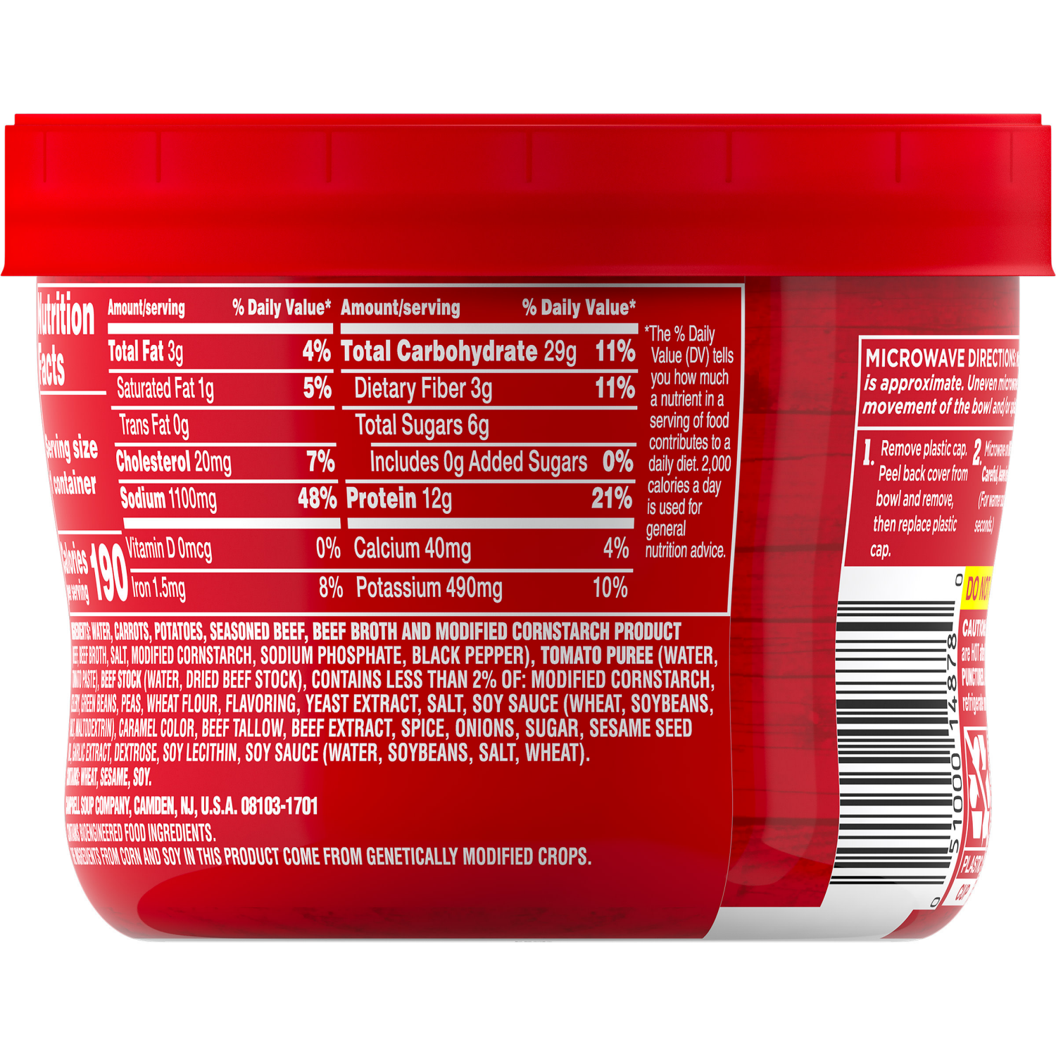 slide 4 of 5, Campbell's Beef Soup with Country Vegetables, 15.250 oz