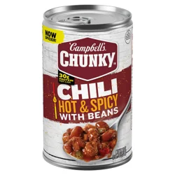 Campbell's Campbell’s Chunky Hot and Spicy Chili With Beans, 19 oz Can
