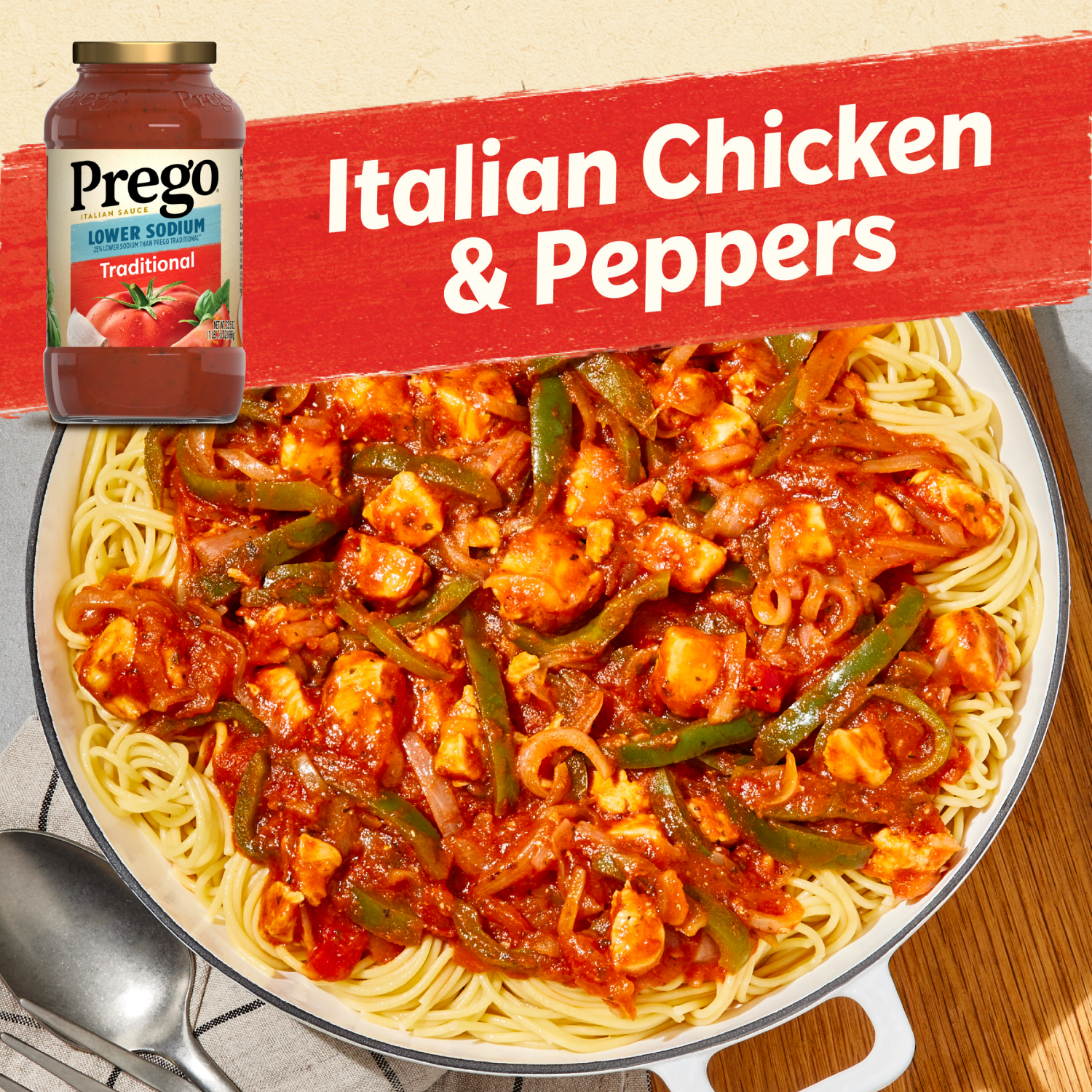 slide 6 of 8, Prego Traditional Lower Sodium Pasta Sauce, 23.500 oz