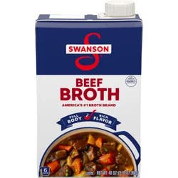 Swanson 100% Natural Beef Broth, 48 oz Carton