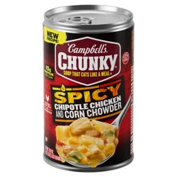 Campbell's Campbell’s Chunky Soup, Chipotle Chicken Corn Chowder Soup, 18.8 oz Can