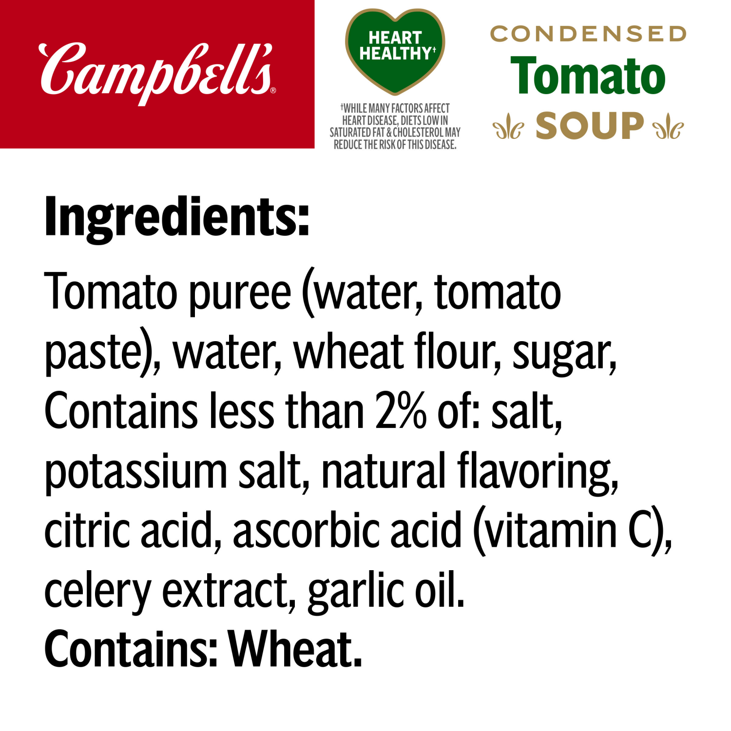 slide 4 of 7, Campbell's Campbell’s Condensed Heart Healthy Tomato Soup, 23.2 oz Family Size Can, 23.200 oz