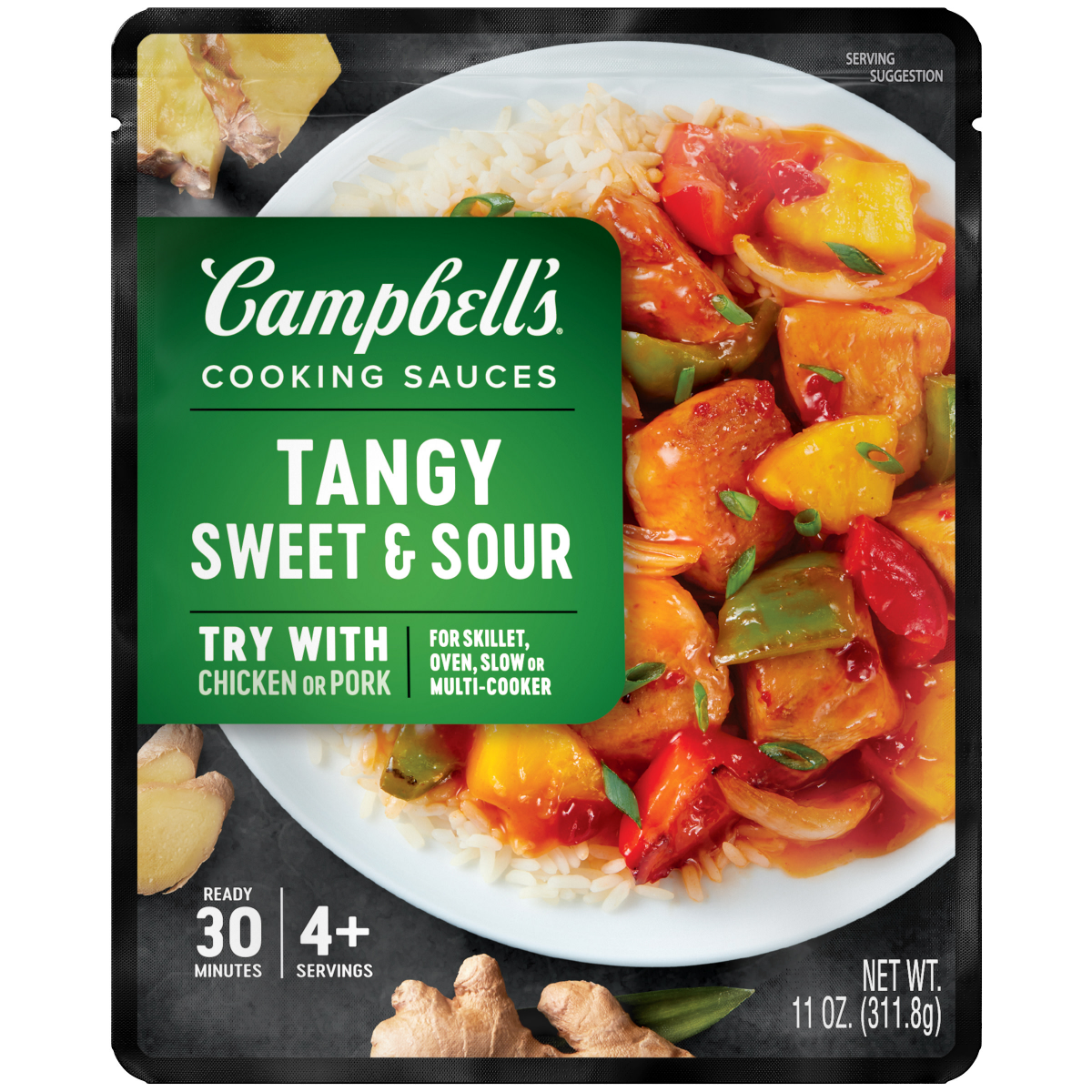 slide 3 of 8, Campbell's Tangy Sweet and Sour Cooking Sauce, 11.000 oz