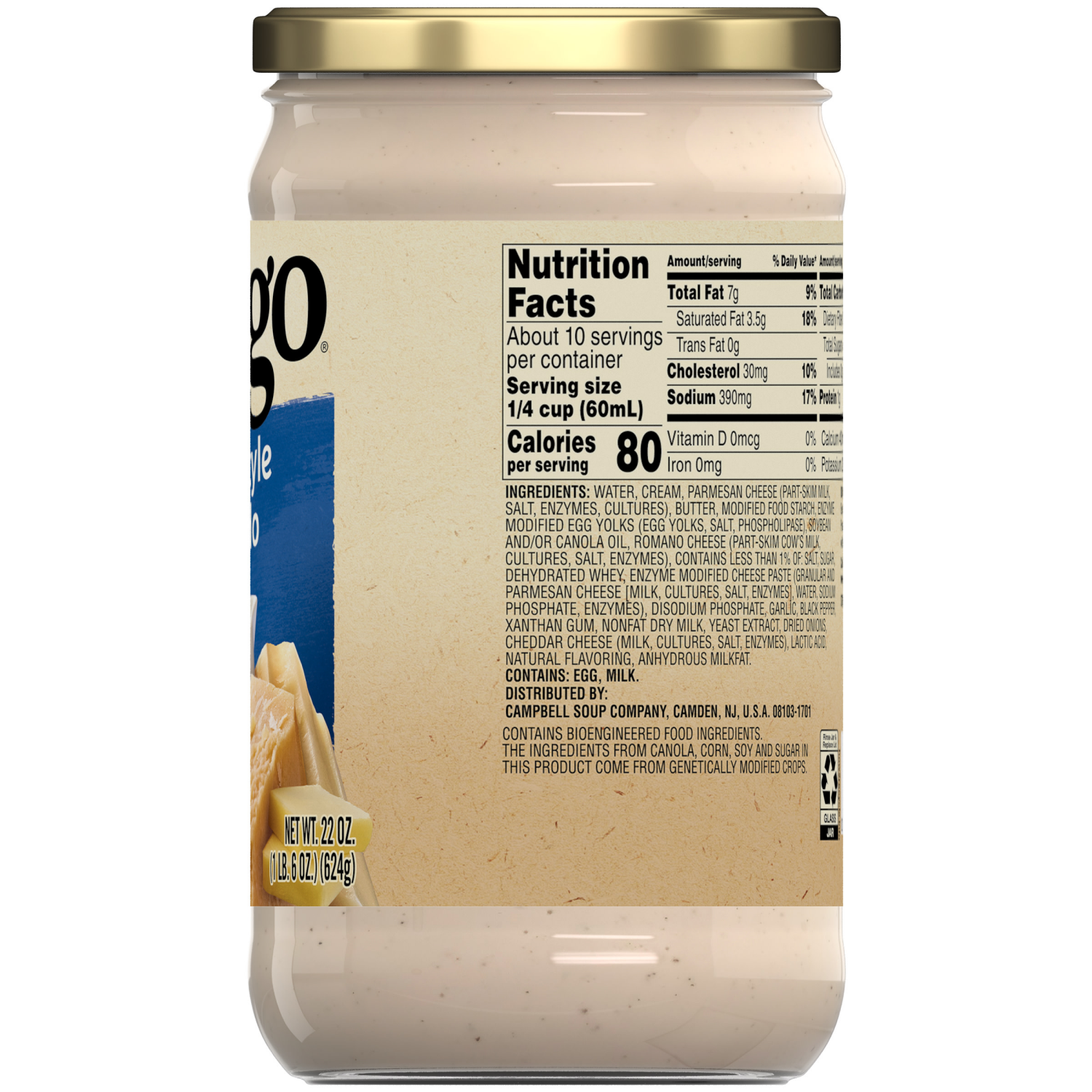 slide 2 of 8, Prego Homestyle Alfredo Pasta Sauce, 22.000 oz