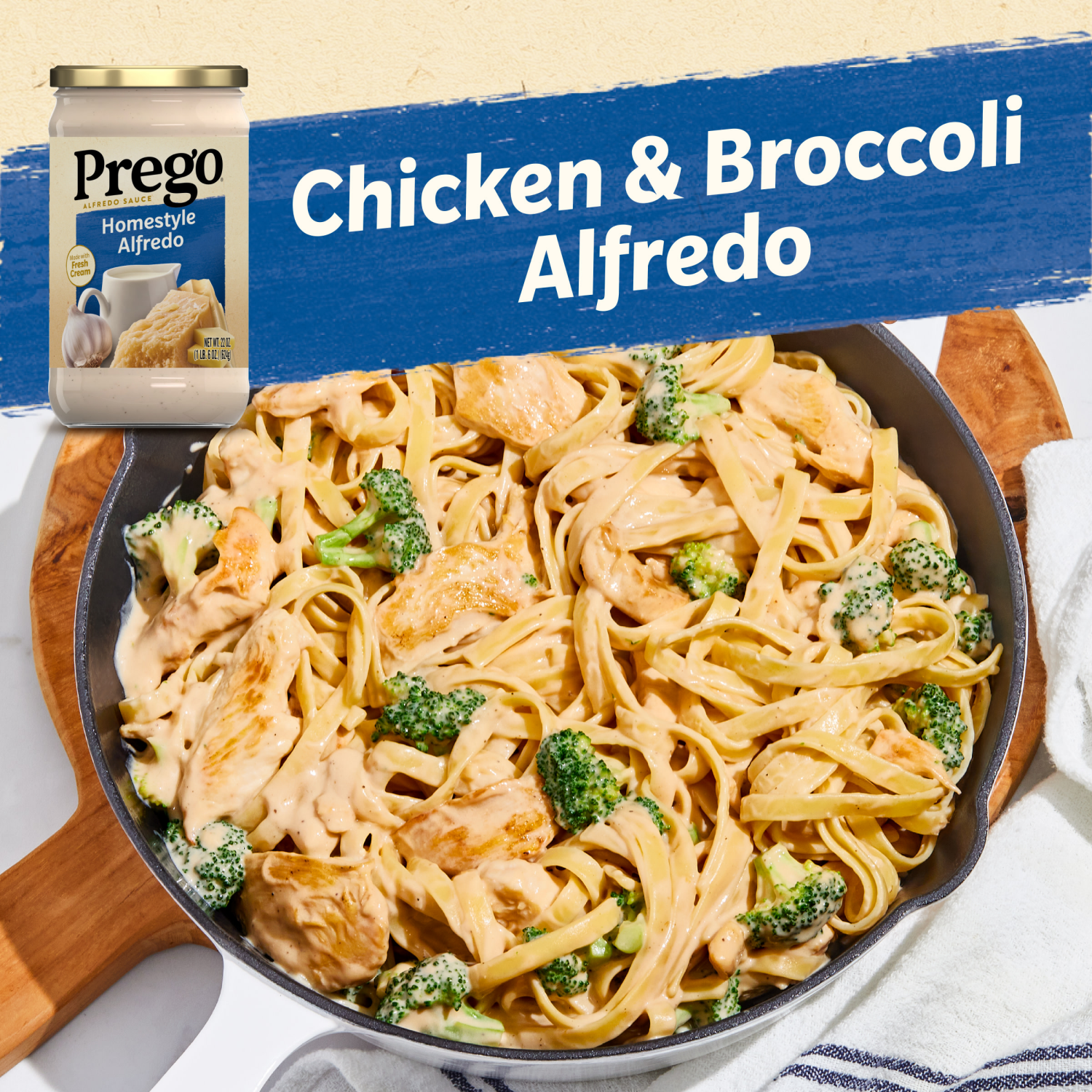 slide 6 of 8, Prego Homestyle Alfredo Pasta Sauce, 22.000 oz