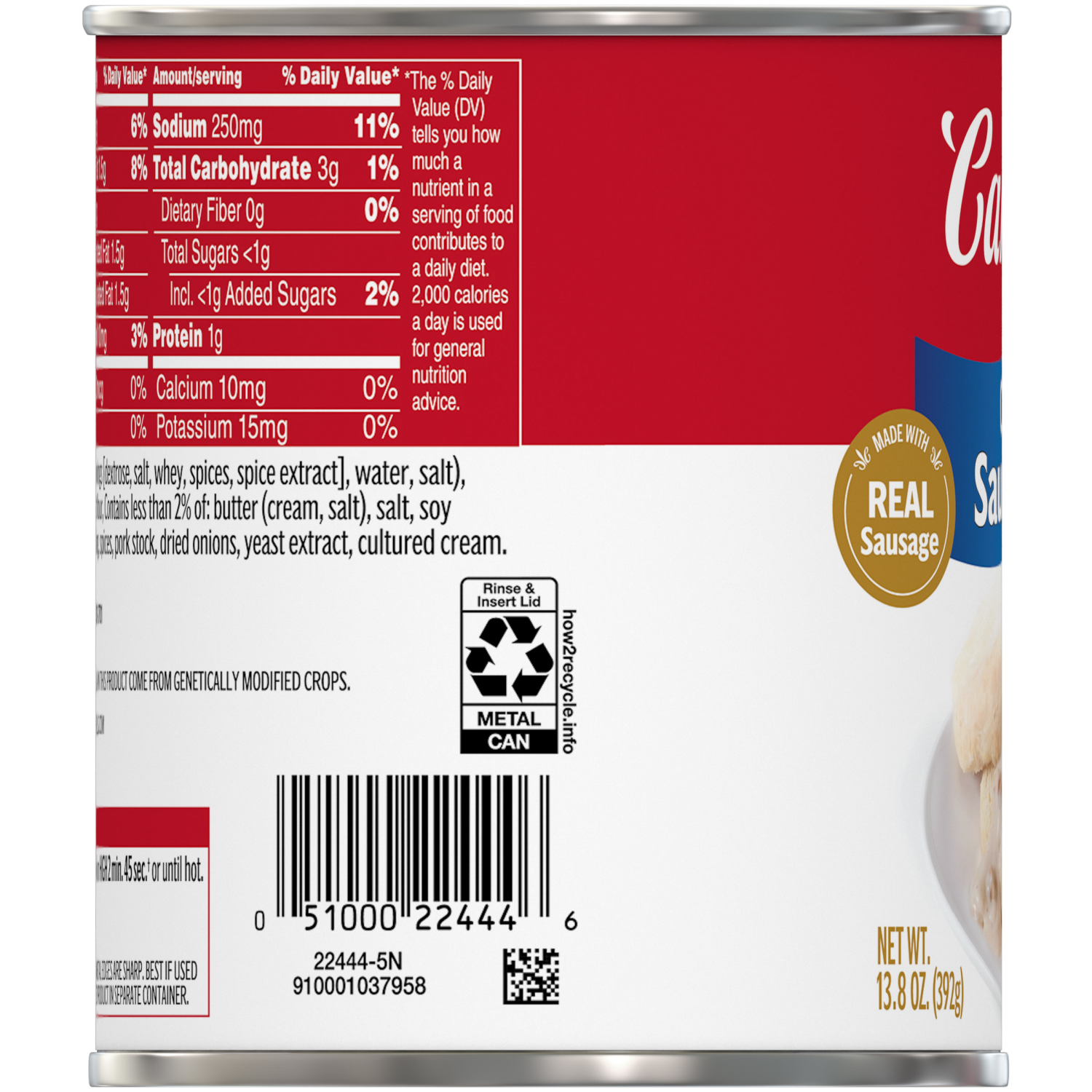 slide 3 of 5, Campbell's Country Style Sausage Gravy, 13.800 oz