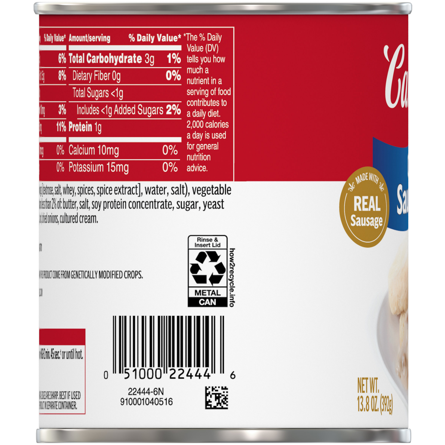 slide 4 of 7, Campbell's Country Style Sausage Gravy, 13.800 oz