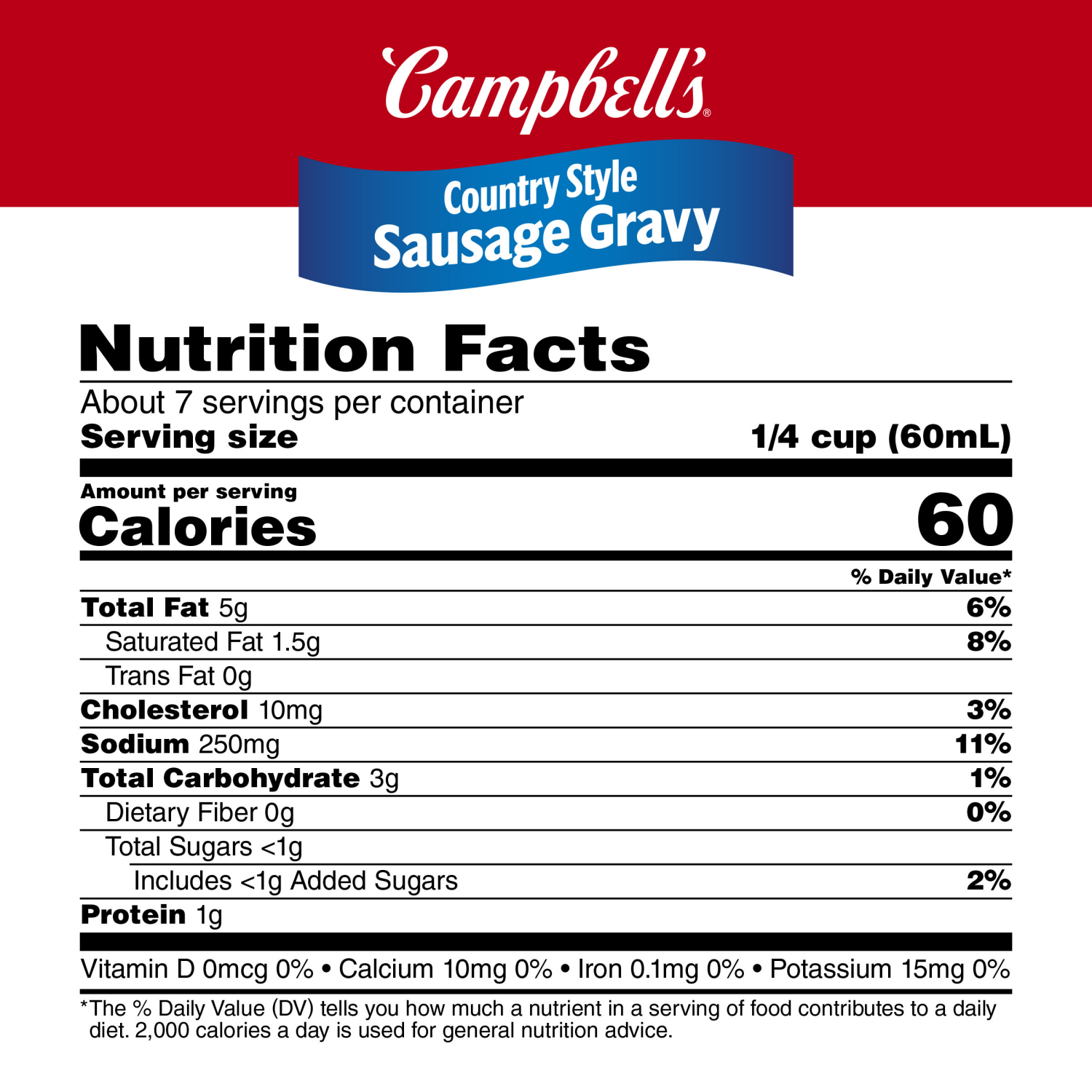 slide 6 of 7, Campbell's Country Style Sausage Gravy, 13.800 oz