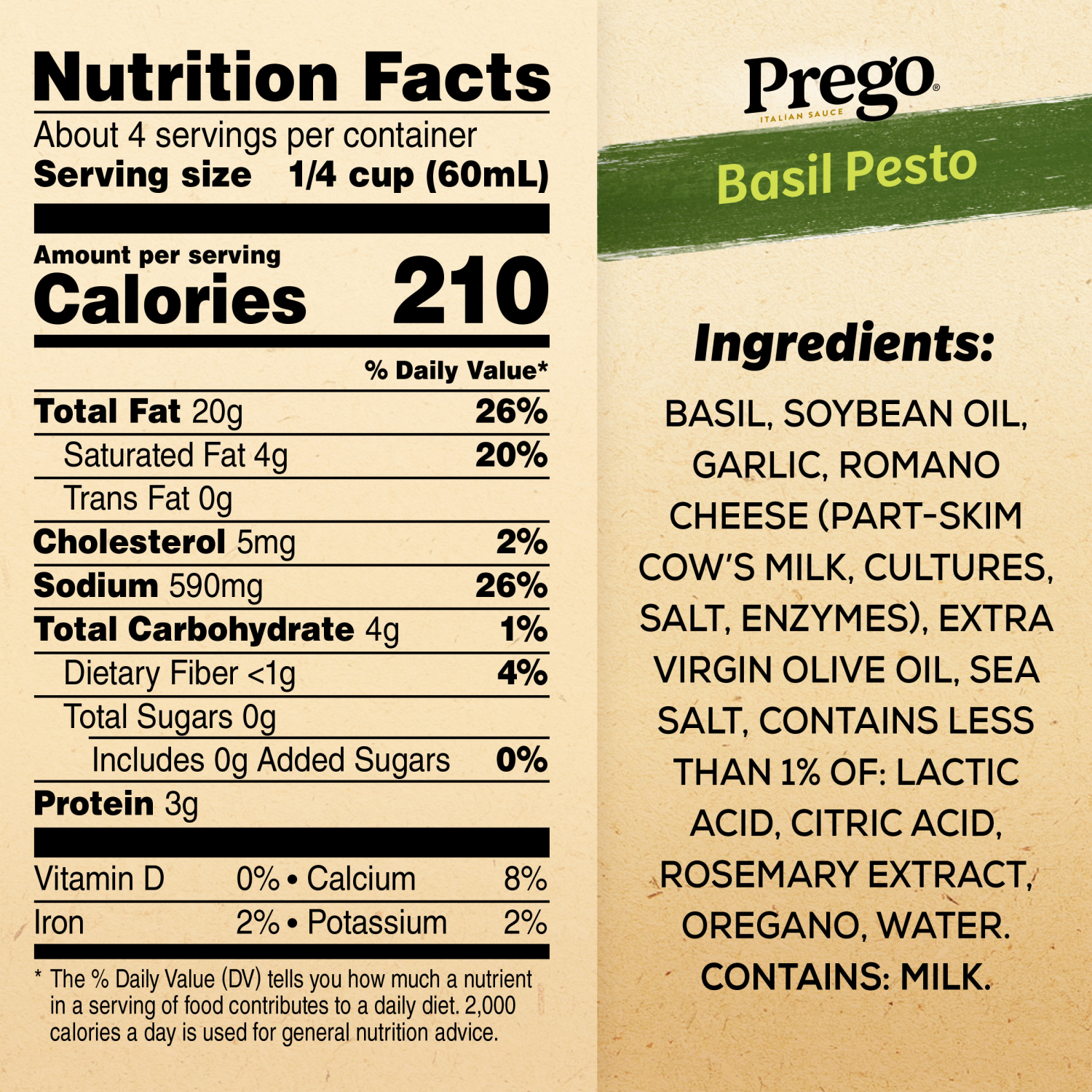 slide 4 of 8, Prego Basil Pesto Sauce, 8.000 oz