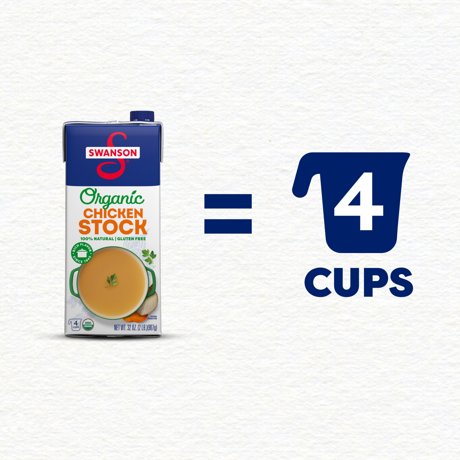 slide 7 of 8, Swanson Organic Chicken Stock, 32 oz Carton, 32 oz