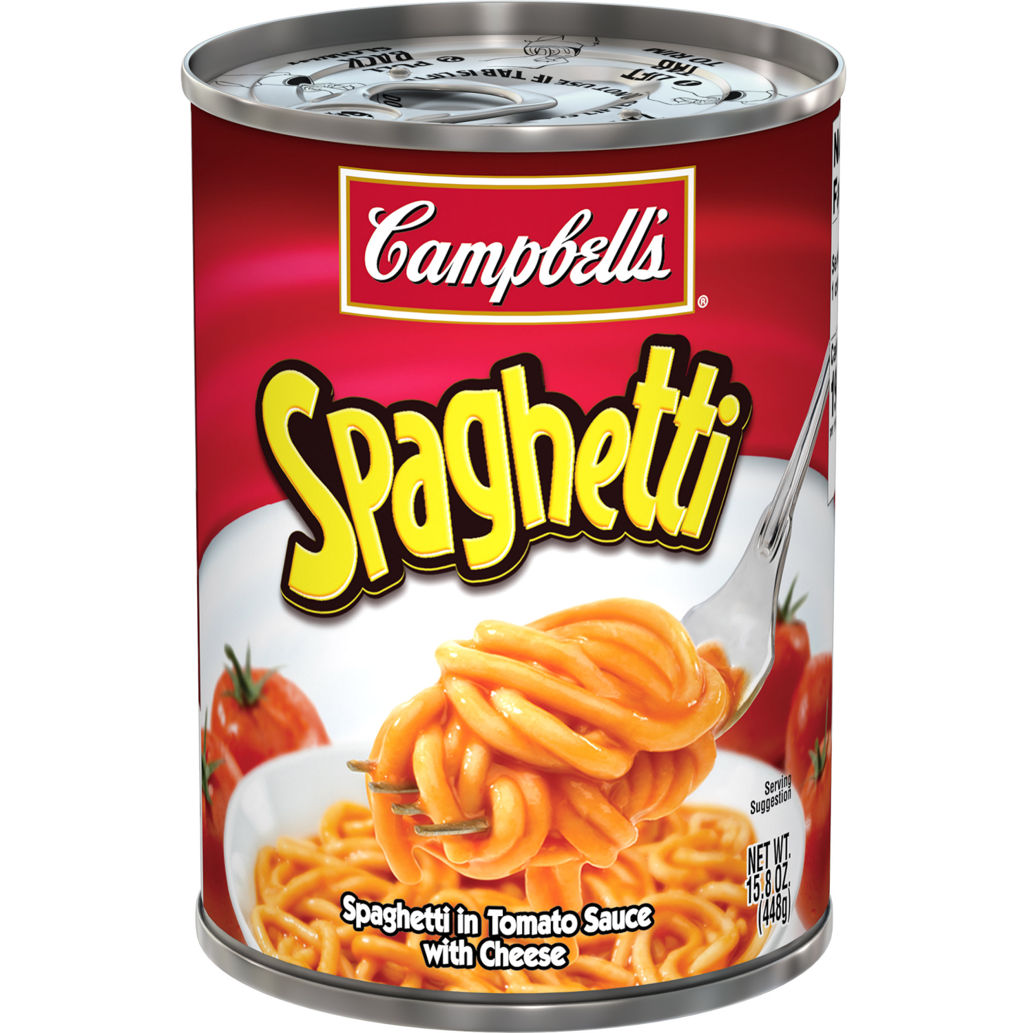 slide 1 of 8, Campbell's Spaghetti in Tomato Sauce with Cheese, 15.8 oz Can, 15.800 oz