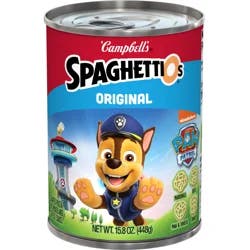 Campbell's SpaghettiOs Original Canned Pasta With Paw Patrol Shapes, 15.8 oz Can