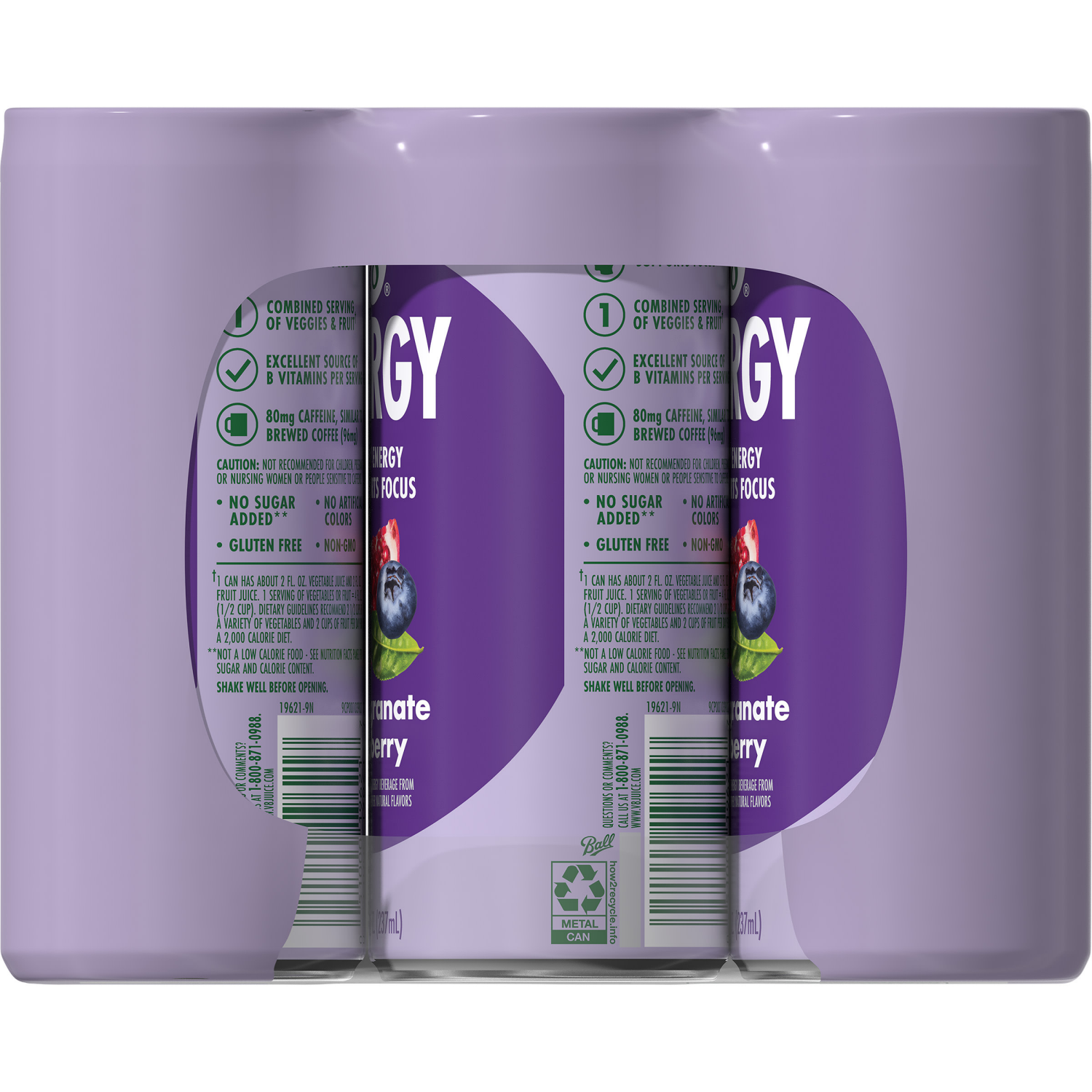 slide 4 of 8, V8 Energy Pomegranate Blueberry Energy Drink, 8 fl oz Can (12 Pack), 12 ct; 8 fl oz