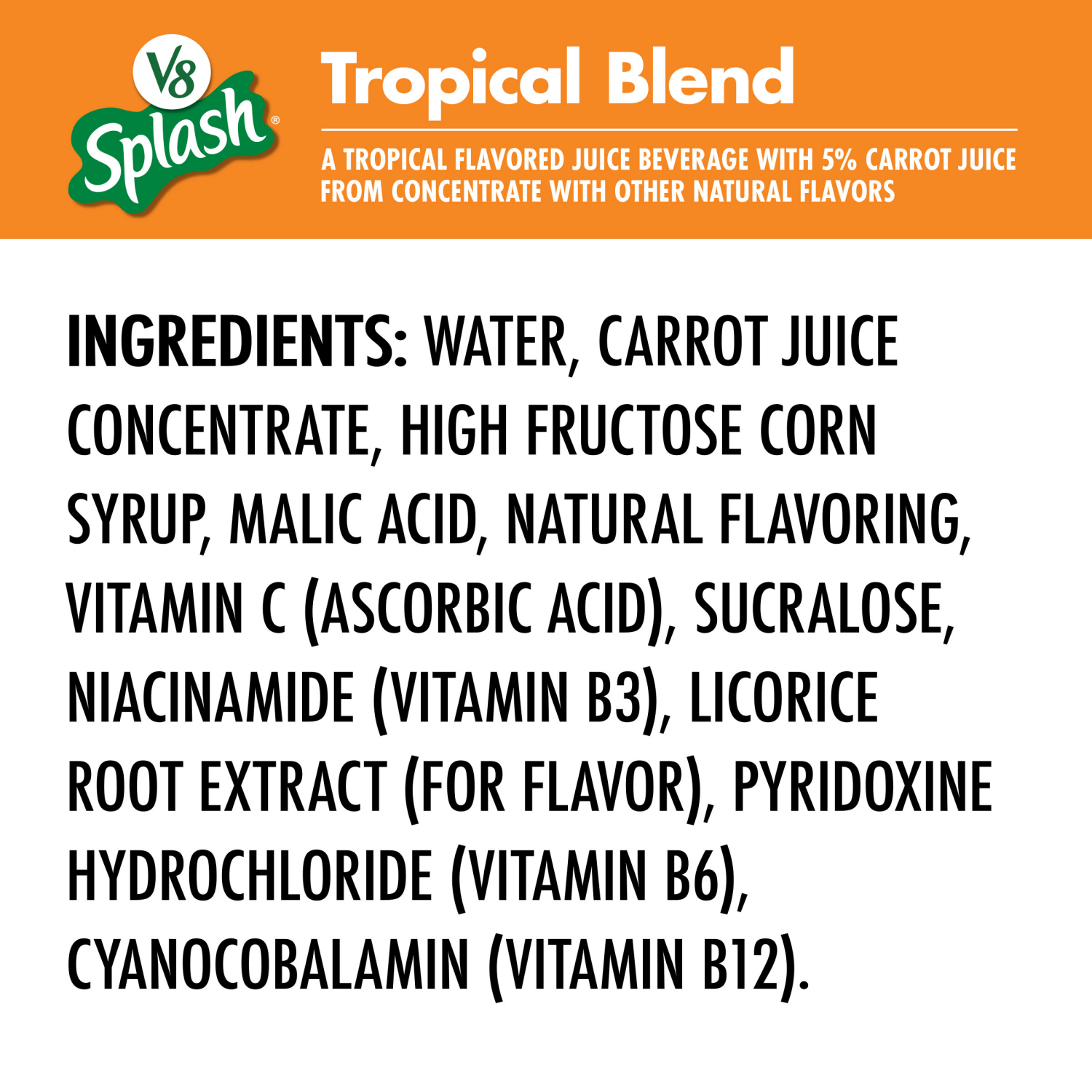 slide 3 of 5, V8 Tropical Blend Flavored Juice Beverage, 96 fl oz