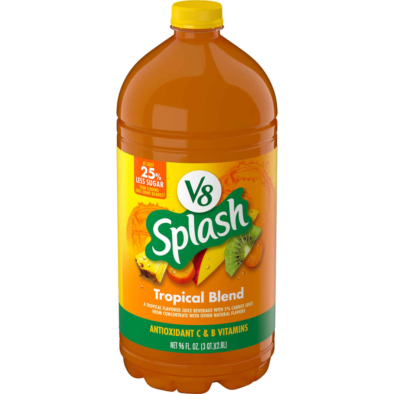 slide 1 of 5, V8 Tropical Blend Flavored Juice Beverage, 96 fl oz