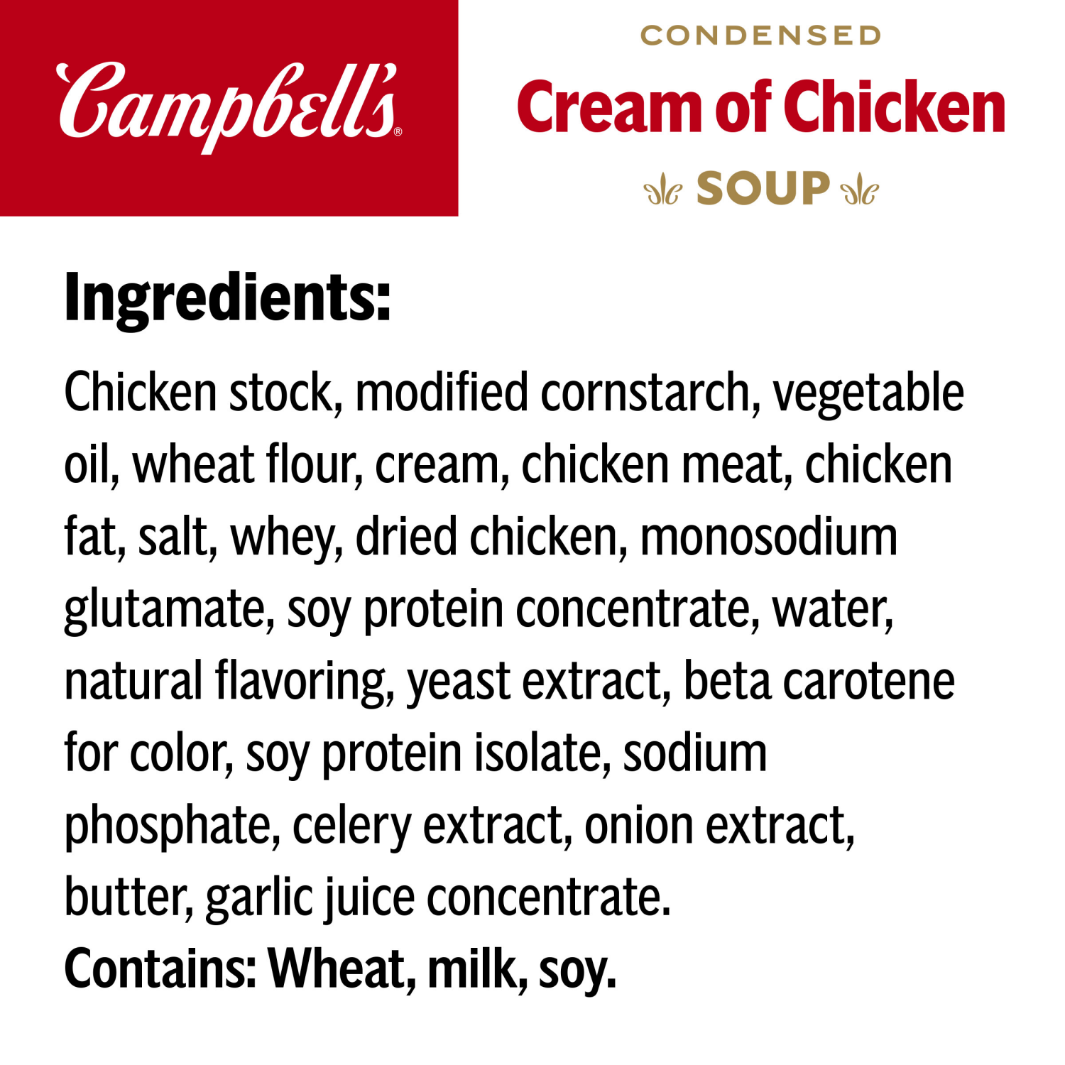slide 3 of 8, Campbell's Condensed Cream of Chicken Soup, 10.5 oz Can (4 Pack), 42.000 oz