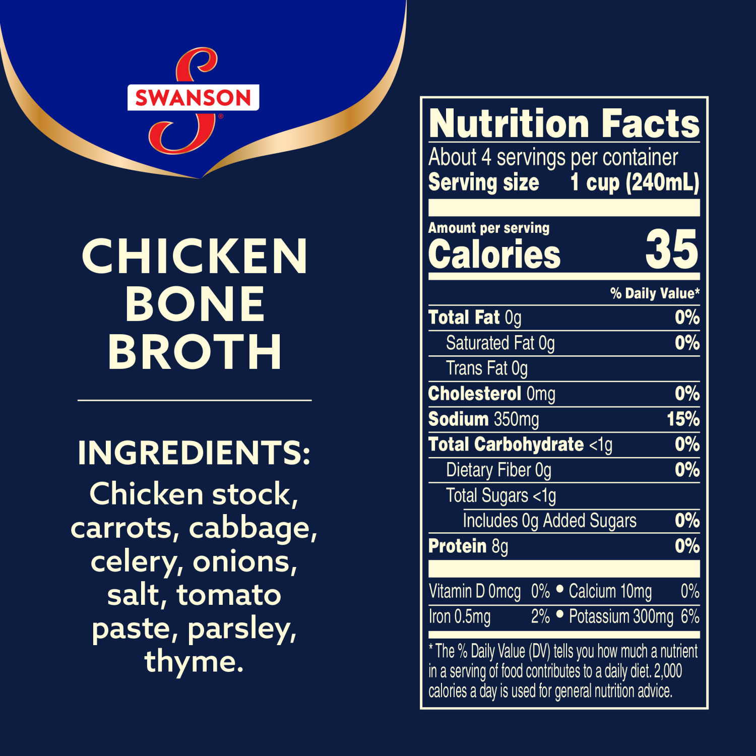 slide 2 of 5, Swanson Chicken Bone Broth, 32.000 oz
