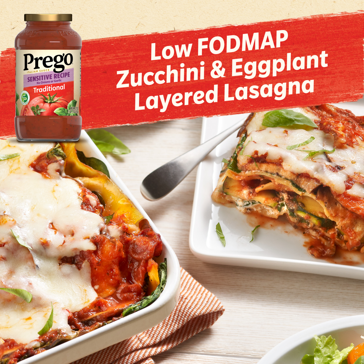 slide 6 of 8, Prego Traditional Sensitive Recipe Low FODMAP Pasta Sauce, 23.750 oz