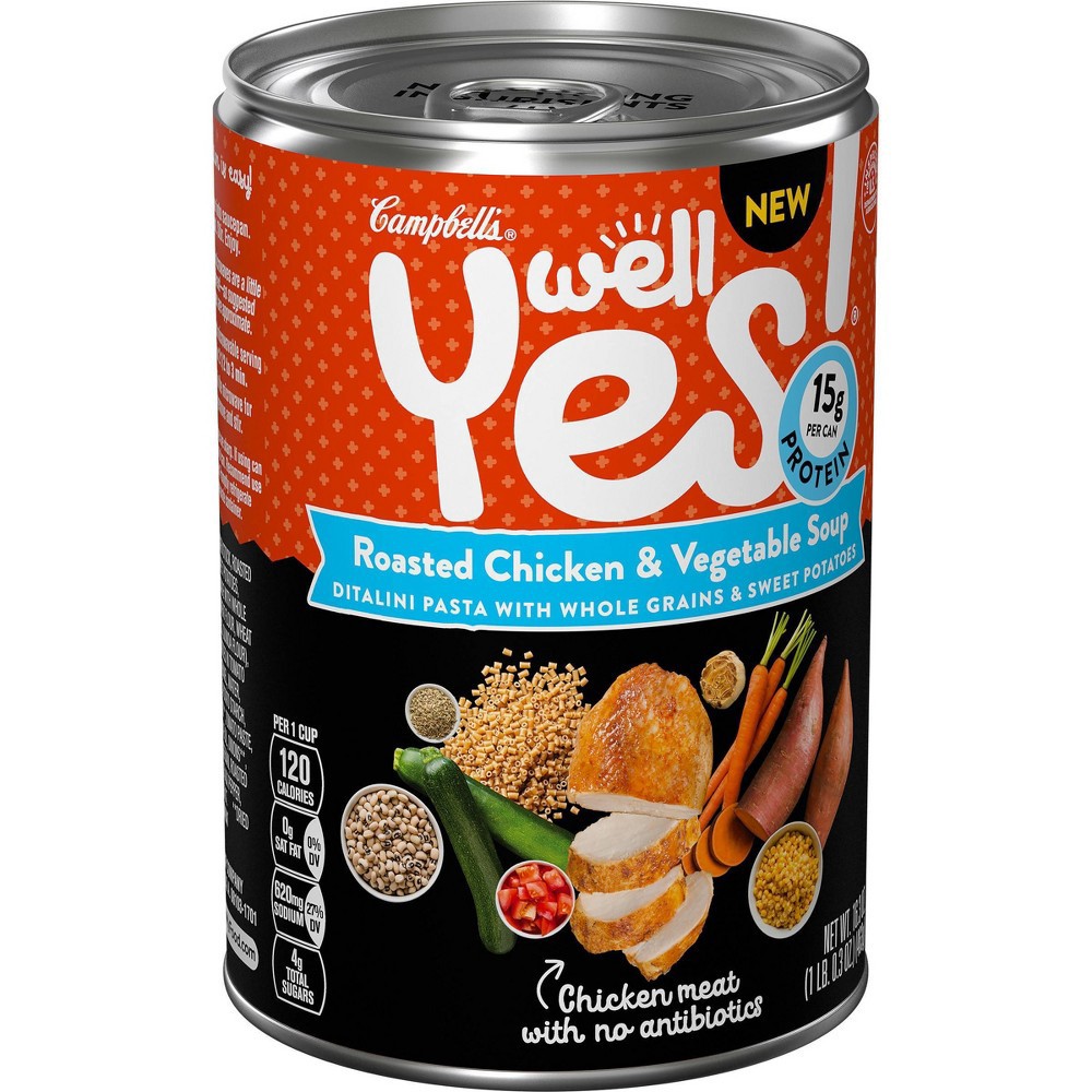 slide 2 of 6, Campbell's Well Yes! Roasted Chicken and Vegetable Soup, 16.3 Oz Can, 16.3 oz