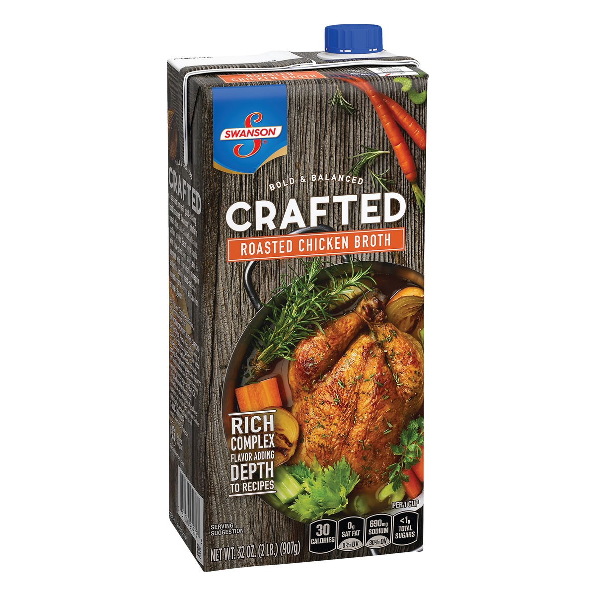 slide 5 of 10, Swanson Crafted Roasted Chicken Broth, 32 oz