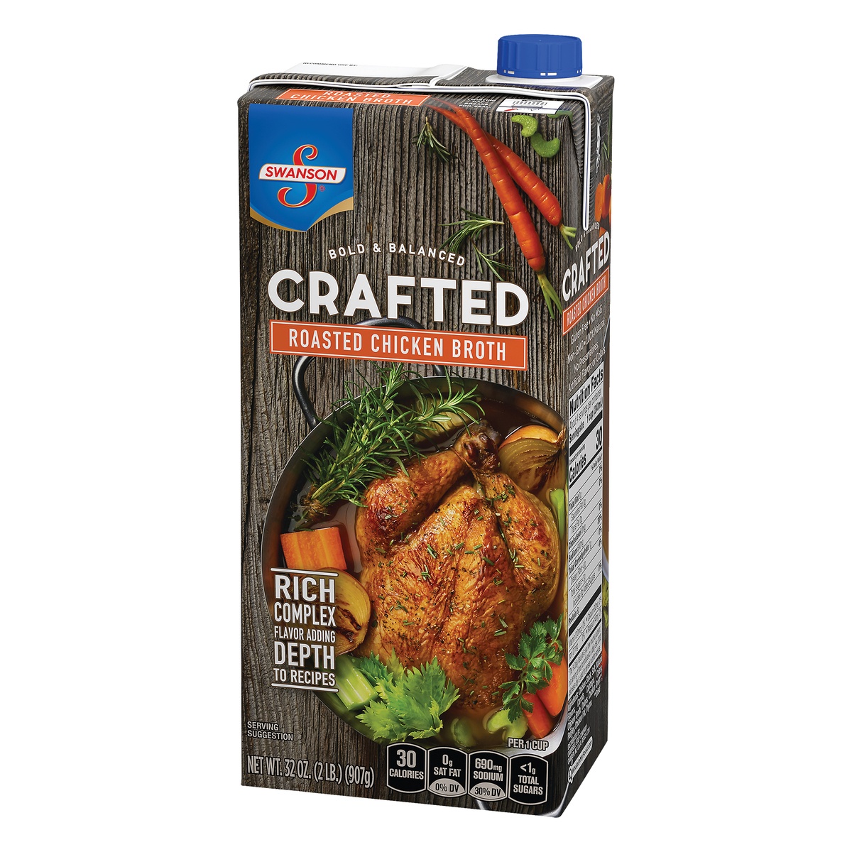 slide 6 of 10, Swanson Crafted Roasted Chicken Broth, 32 oz