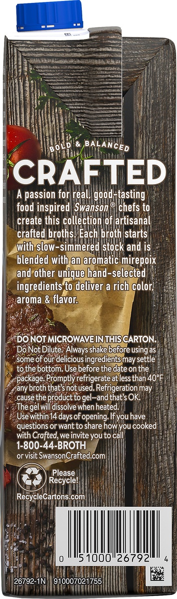 slide 7 of 10, Swanson Crafted Artisan Beef Broth, 32 oz