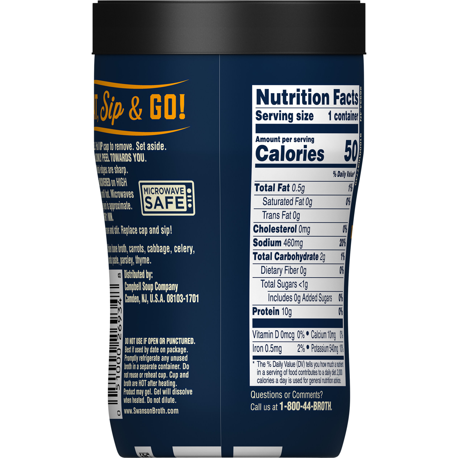 slide 3 of 5, Swanson Sipping Chicken Bone Broth, 10.750 oz