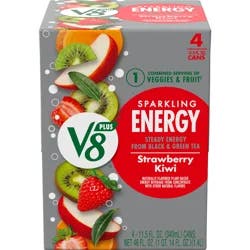 V8 Sparkling Strawberry Kiwi Juice Energy Drink