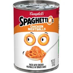 Campbell's SpaghettiOs Canned Pasta with Chicken Meatballs, 15.6 oz Can