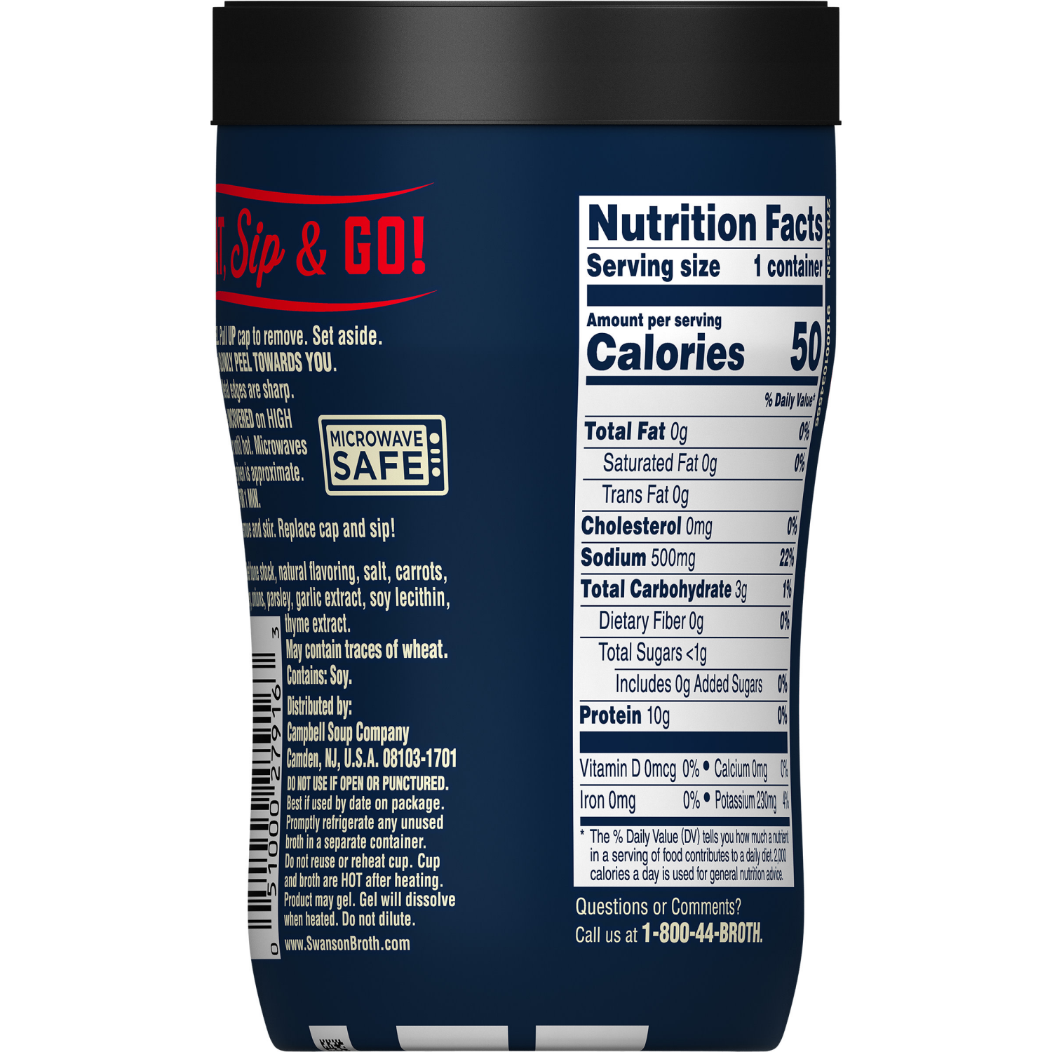 slide 3 of 5, Swanson Sipping Beef Bone Broth, 10.750 oz