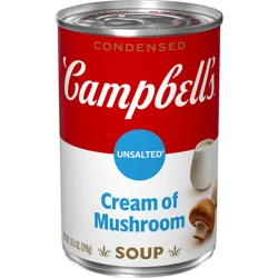 Campbell's Condensed Unsalted Cream of Mushroom Soup, 10.5 oz Can