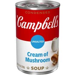 Campbell's Condensed Unsalted Cream of Mushroom Soup, 10.5 oz Can