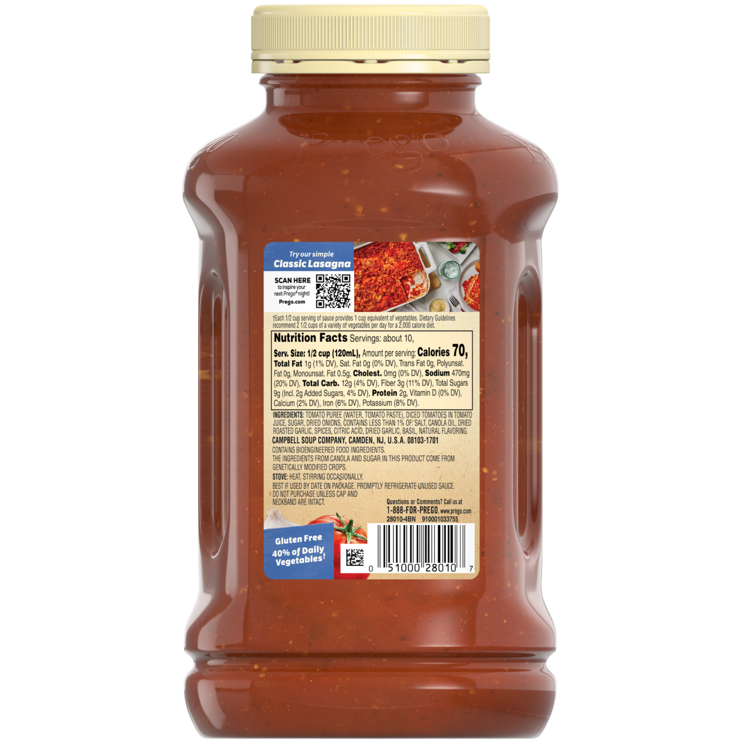slide 5 of 8, Prego Roasted Garlic and Herb Pasta Sauce, 45.000 oz
