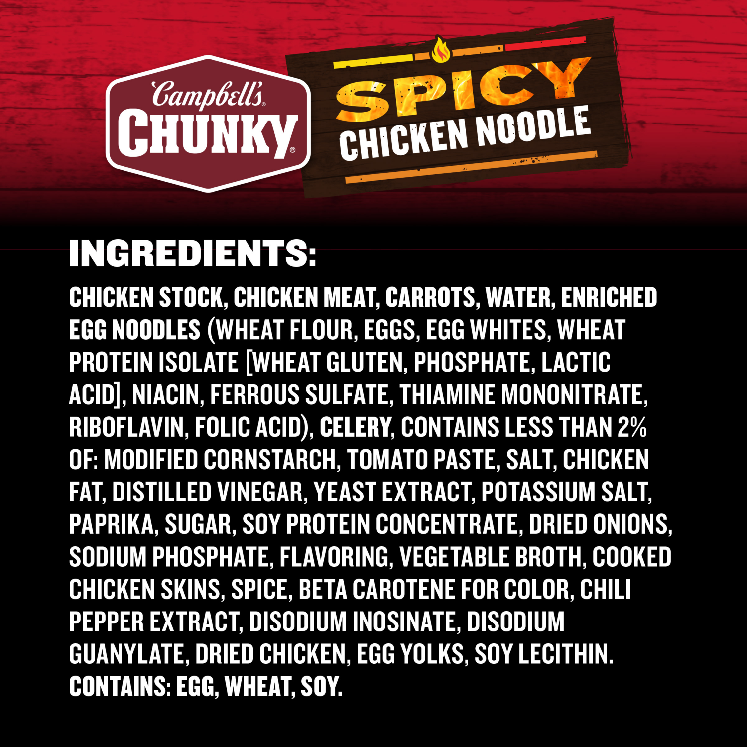 slide 5 of 5, Campbell's Spicy Chicken Noodle Soup, 18.600 oz
