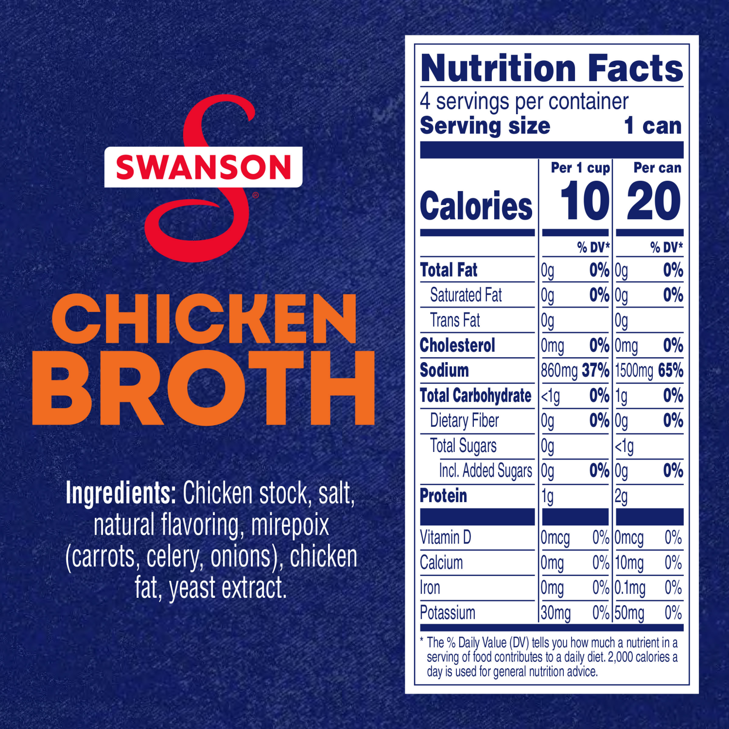 slide 2 of 8, Swanson Chicken Broth, 14.5 oz Can (Pack of 4), 58 oz