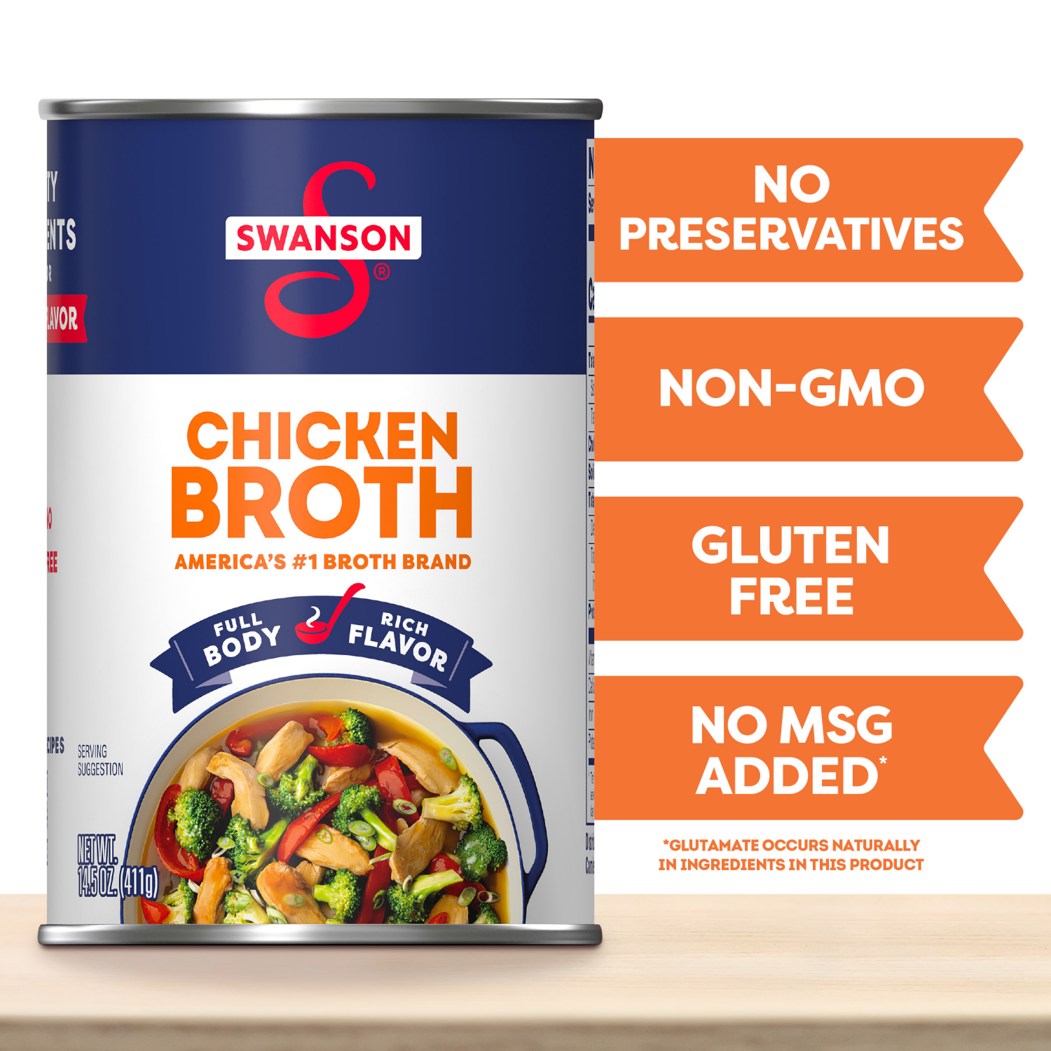 slide 7 of 8, Swanson Chicken Broth, 14.5 oz Can (Pack of 4), 58 oz
