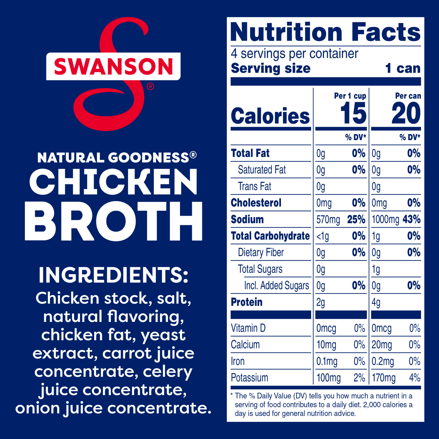 slide 2 of 5, Swanson Natural Goodness Lower Sodium Chicken Broth, 58.000 oz
