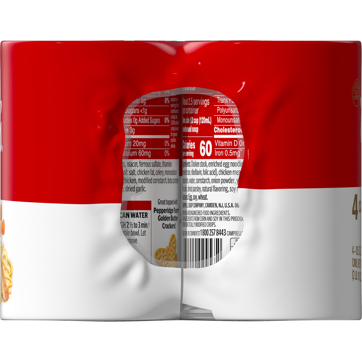 slide 2 of 7, Campbell's Campbell’s Condensed Homestyle Chicken Noodle Soup, 10.5 oz Can (4 Pack), 42 oz