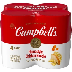Campbell's Campbell’s Condensed Homestyle Chicken Noodle Soup, 10.5 oz Can (4 Pack)