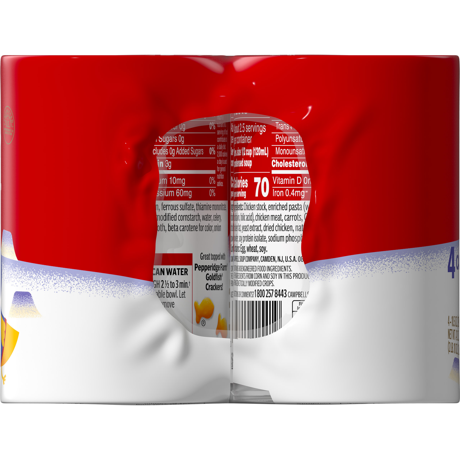 slide 2 of 7, Campbell's Campbell’s Condensed Kids Chicken and Stars Soup, 10.5 oz Can (4 Pack), 42.000 oz