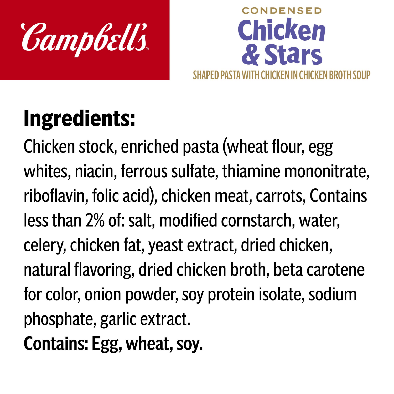 slide 4 of 7, Campbell's Campbell’s Condensed Kids Chicken and Stars Soup, 10.5 oz Can (4 Pack), 42.000 oz