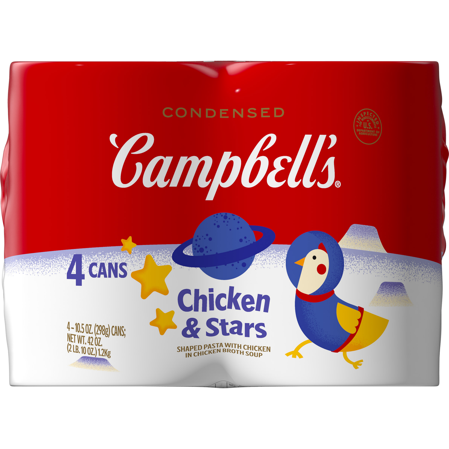 slide 5 of 7, Campbell's Campbell’s Condensed Kids Chicken and Stars Soup, 10.5 oz Can (4 Pack), 42.000 oz