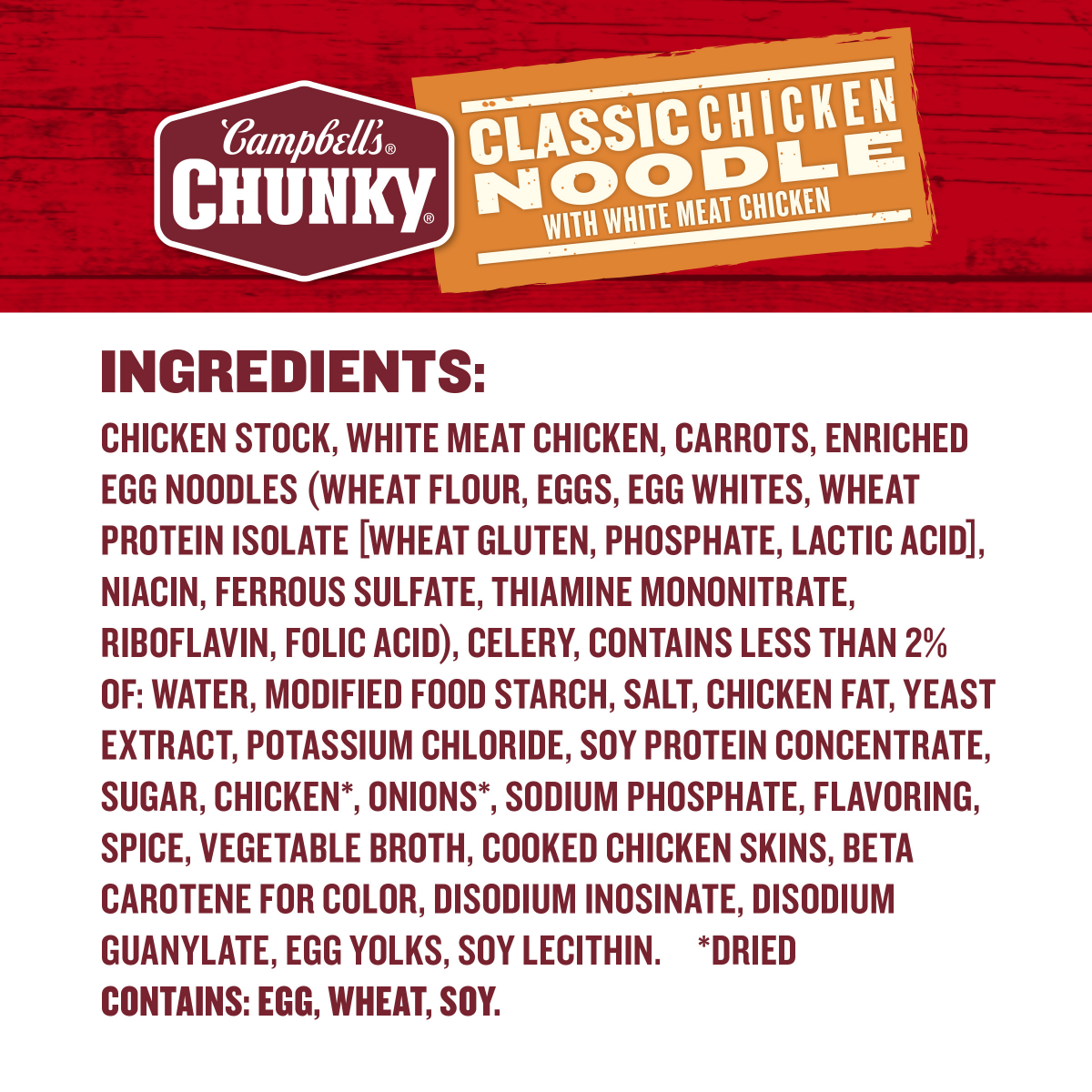slide 3 of 8, Campbell's Classic Chicken Noodle Soup, 48.300 oz