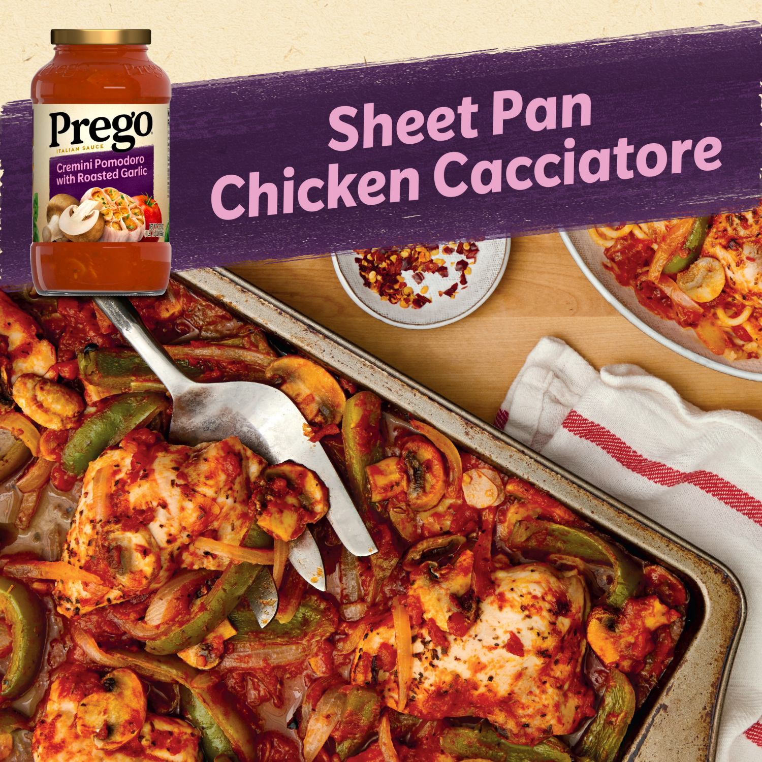 slide 6 of 8, Prego Cremini Pomodoro With Roasted Garlic Pasta Sauce, 23.5 oz Jar, 23.500 oz