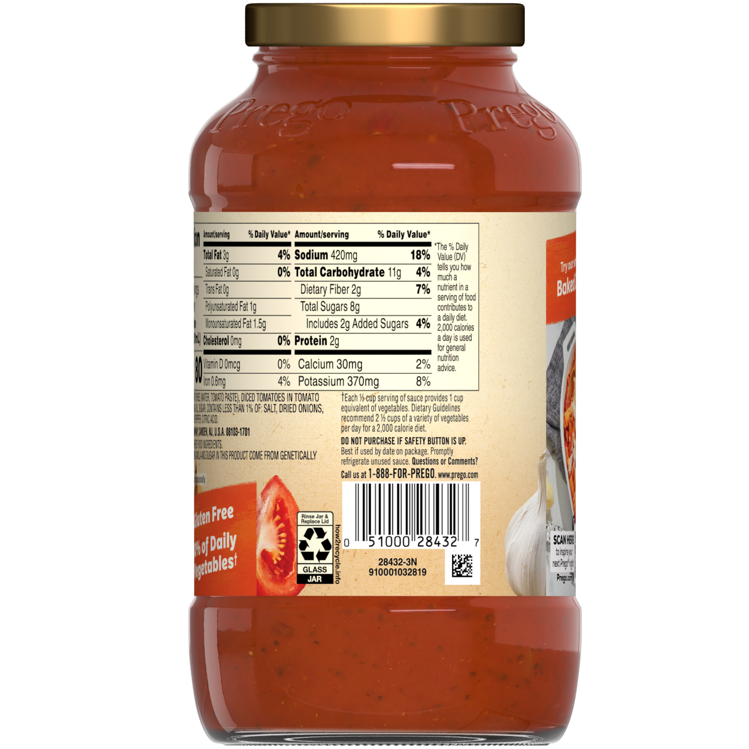 slide 5 of 8, Prego Spicy Marinara Pasta Sauce, 24.000 oz