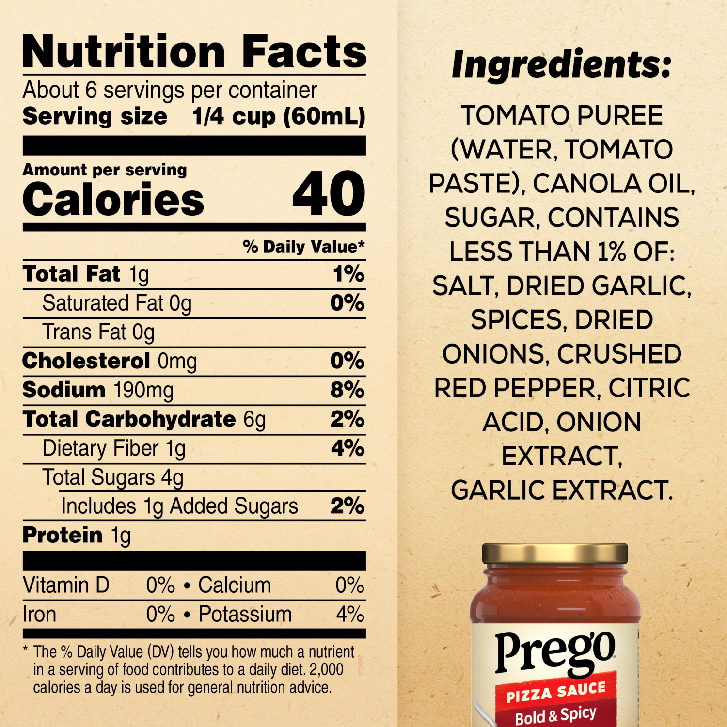 slide 4 of 8, Prego Bold and Spicy Pizza Sauce, 14 oz Jar, 14.000 oz