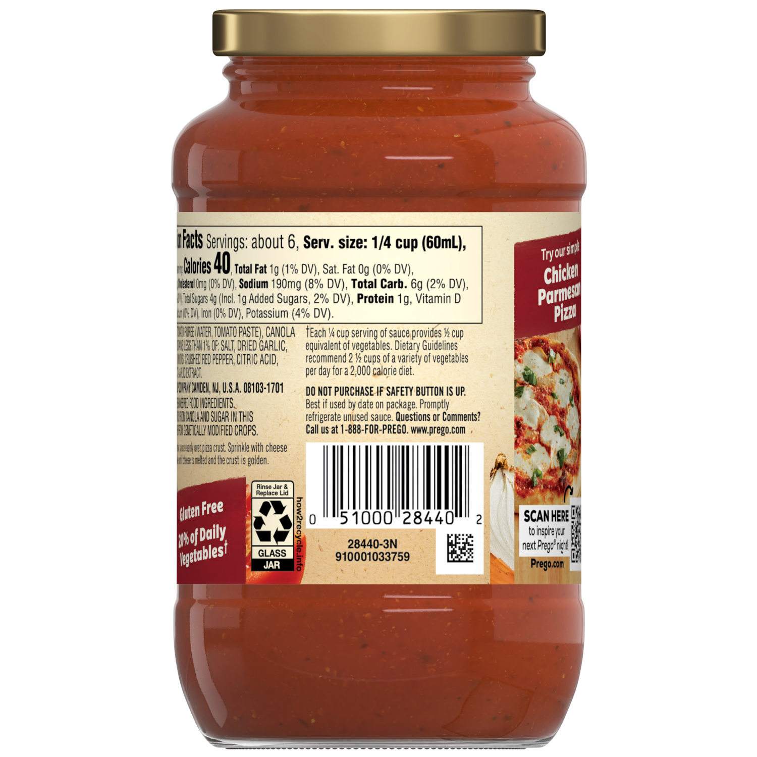 slide 5 of 8, Prego Bold and Spicy Pizza Sauce, 14 oz Jar, 14.000 oz