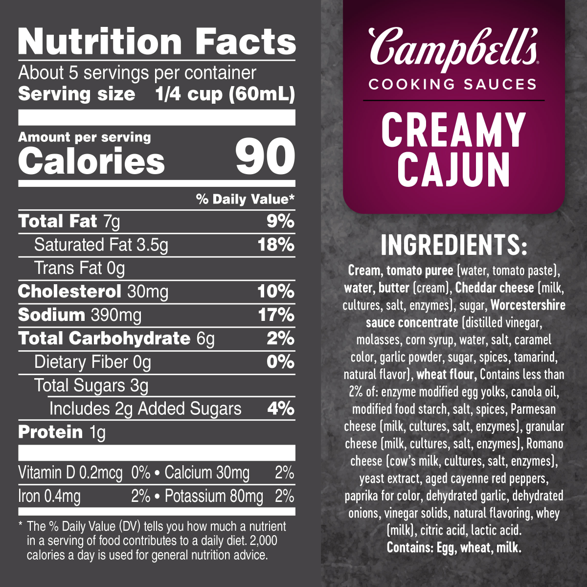 slide 4 of 8, Campbell's Creamy Cajun Sauce, 11.000 oz