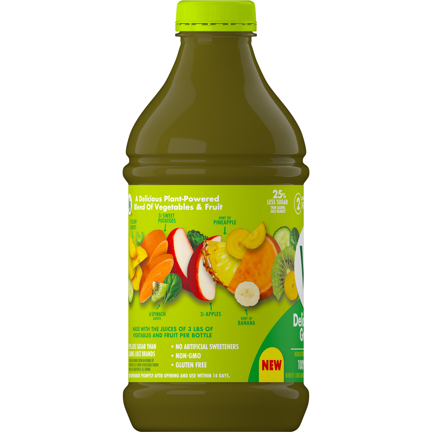 slide 7 of 7, V8 Deliciously Green 100% Fruit and Vegetable Juice, 46.000 fl oz