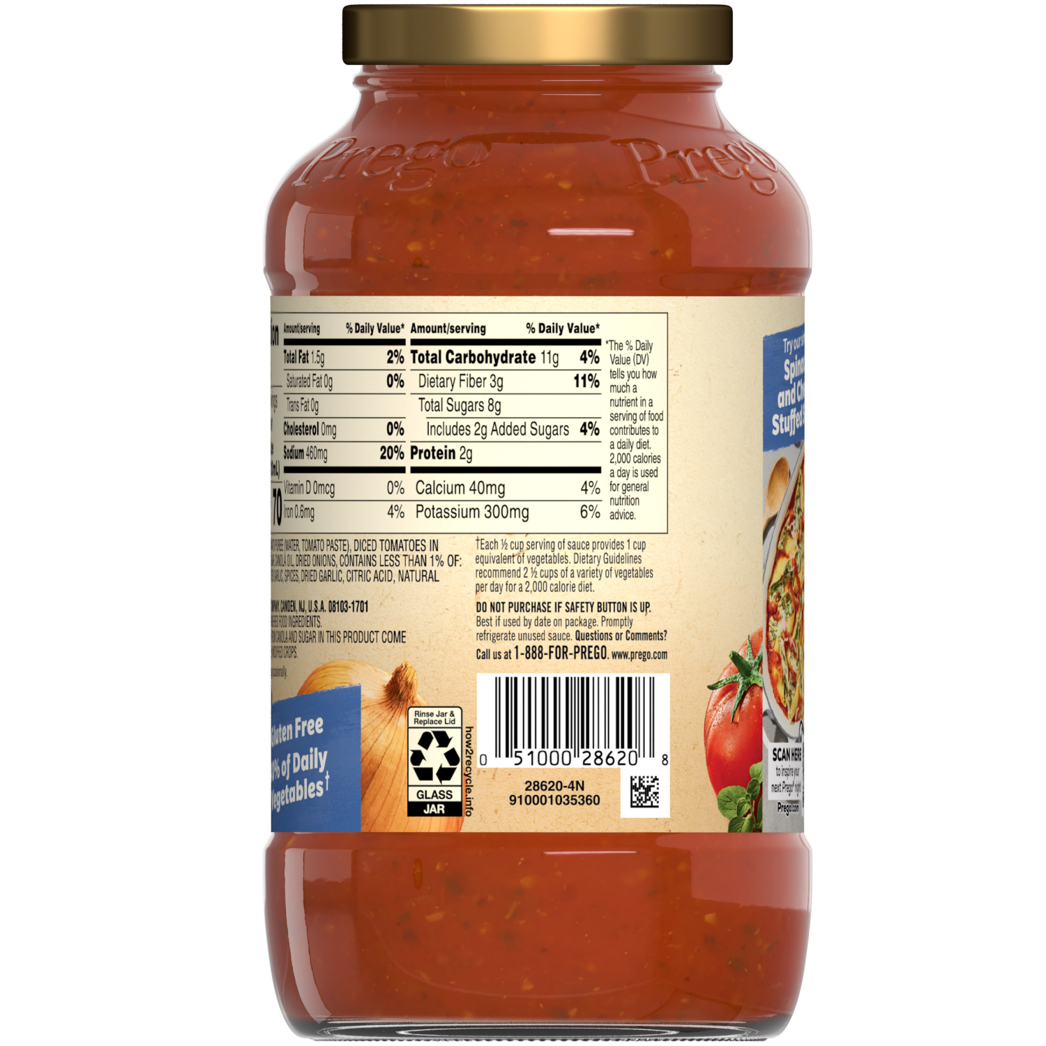 slide 5 of 8, Prego Chunky Roasted Garlic and Herb Pasta Sauce, 23.750 oz